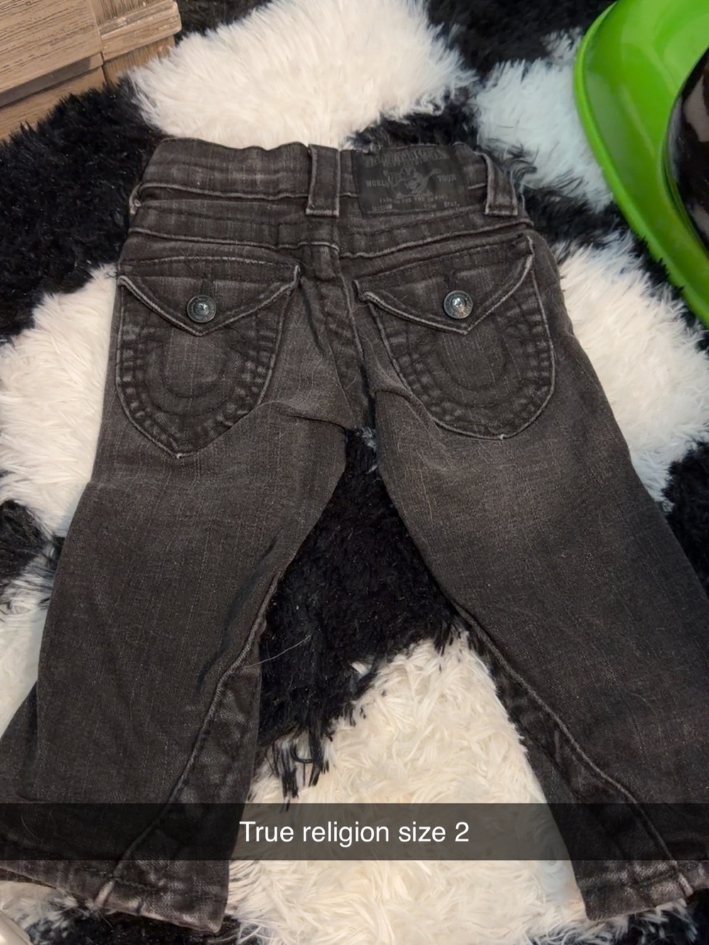 True Religion Kids' Dark Gray Denim Jeans - Size 2T